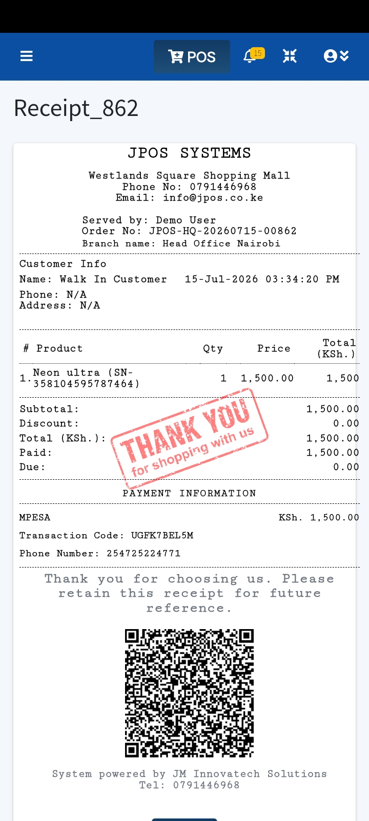Receipt
